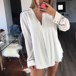 CALVIN KLEIN WHITE PAJAMA BLOUSE